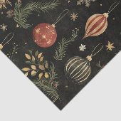  Dark Christmas Ornaments en Foliage Tissuepapier (Detail)
