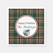 Dark Christmas Plaid Pattern Custom