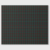 Dark Christmas Plaid Wrapping Paper Cadeaupapier (Vlak)
