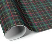 Dark Christmas Plaid Wrapping Paper Cadeaupapier (Rol Hoek)