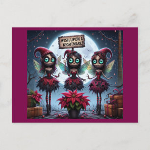 Dark Christmas Plum Fairy's Feestdagenkaart
