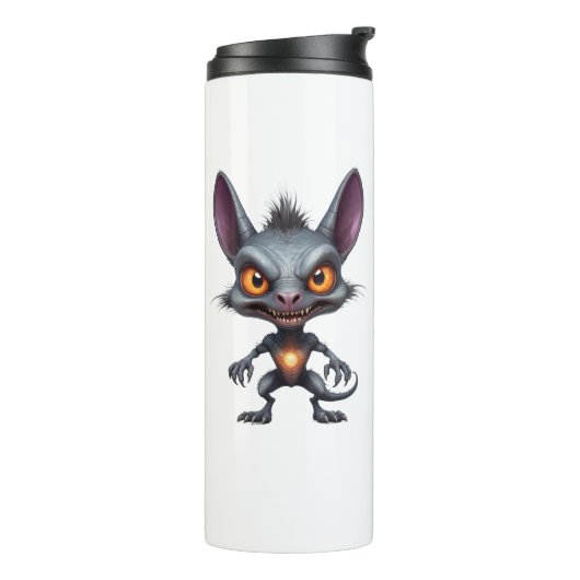 Dark Chupacabra Art Halloween Fantasy Creature Thermosbeker (Gedraaid links)