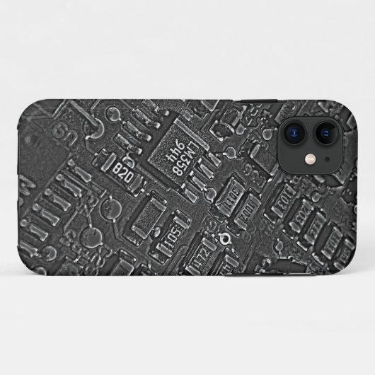 Dark Circuitry iPhone Case (Achterkant (horizontaal))