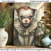 Dark Circus Queen Hearts Harlequin DZ2L Decoupage Tissuepapier