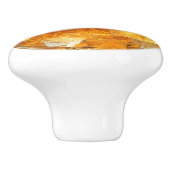 Dark Citrine Crustal Pattern Keramische Knop (Zijkant)