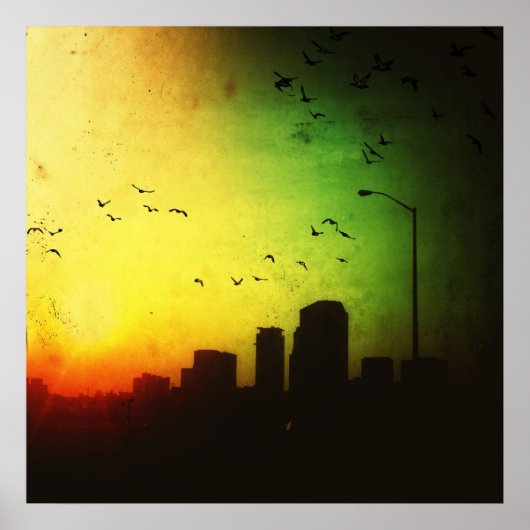 Dark City Sunrise Poster (Voorkant)