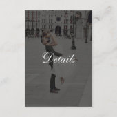 Dark Classic Photo Overlay | Wedding Guest Details Informatiekaartje (Achterkant)