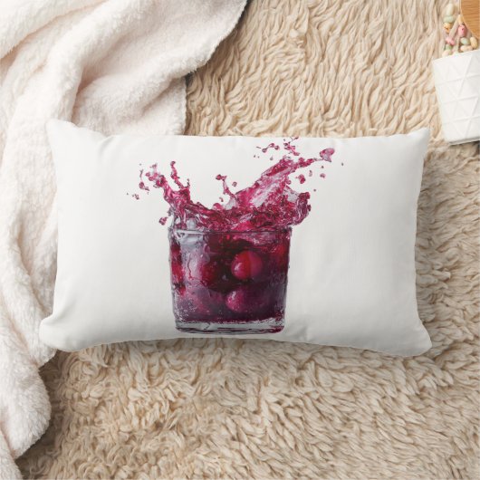Dark Cocktail with Red Cherries and Explosive Spla Kussen (Deken)