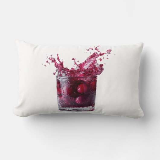 Dark Cocktail with Red Cherries and Explosive Spla Kussen (Voorkant)