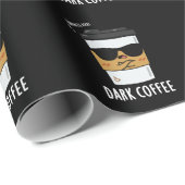 Dark Coffee Funny Food Pun Dark BG Cadeaupapier (Rol Hoek)