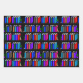 Dark Collectie van kleine bibliotheekplanken Inpakpapier Vel (Voorkant 3)