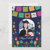 Dark Colorful Talavera Mexican Graduation Fiesta I Kaart (Achterkant)