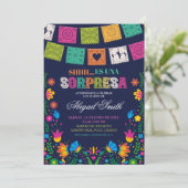 Dark Colorful Talavera Mexican SORPRESA Birthday Kaart (Staand voorkant)