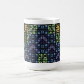 Dark Colourful Quilt Blocks Coffee Mug Koffiemok (Center)
