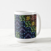 Dark Colourful Quilt Blocks Coffee Mug Koffiemok (Voorkant rechts)