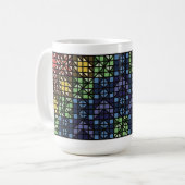 Dark Colourful Quilt Blocks Coffee Mug Koffiemok (Voorkant links)