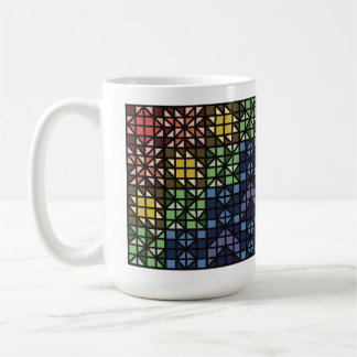 Dark Colourful Quilt Blocks Coffee Mug Koffiemok