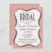 Dark Coral Chevron Kaart (Voorkant / Achterkant)