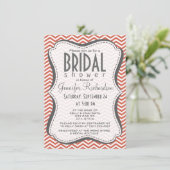 Dark Coral Chevron Kaart (Staand voorkant)