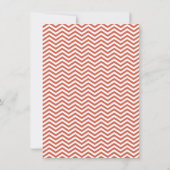 Dark Coral Chevron Kaart (Achterkant)
