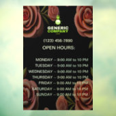 Dark Corporate Branded Custom Bedrijfsuren Raamsticker (Vel 3)