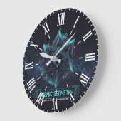 Dark Cosmic Geometry Galactic Space Roman Wall Clo Grote Klok (Hoek)