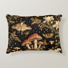 Dark Cottagecore Botanical Pattern Fabric - Vintag Accent Kussen