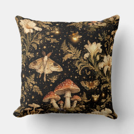Dark Cottagecore Botanical Pattern Fabric - Vintag Kussen