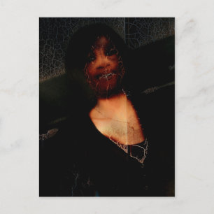 Dark Crackle Nachtmerrie Meisje Briefkaart