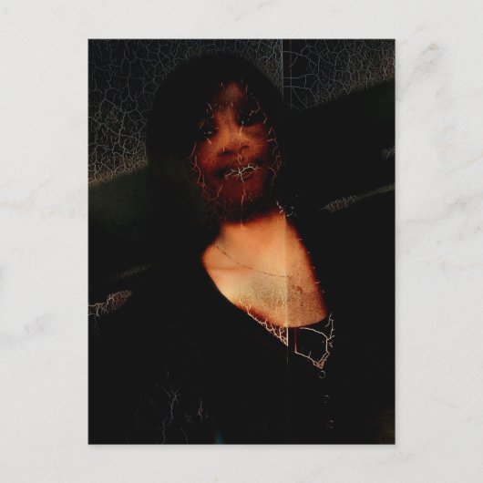 Dark Crackle Nachtmerrie Meisje Briefkaart (Voorkant)