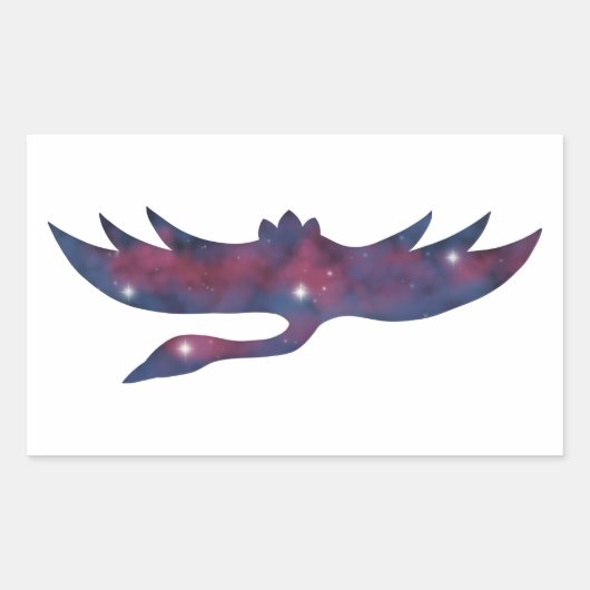 Dark Crane Starscape Sticker (Voorkant)