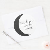 Dark Crescent Moon Wicca Handfasting Dank u Ronde Sticker (Envelop)