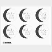 Dark Crescent Moon Wicca Handfasting Dank u Ronde Sticker (Vel)