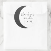 Dark Crescent Moon Wicca Handfasting Dank u Ronde Sticker (Tas)
