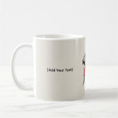 Dark Crow Skull Gothic Grunge Art Mug Koffiemok (Links)