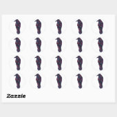 Dark Crow Starscape-Sticker Ronde Sticker (Vel)