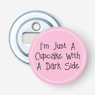 Dark Cupcake Pastel Gothic Button Flesopener