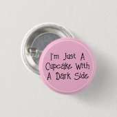 Dark Cupcake Pastel Gothic Ronde Button 3,2 Cm (Voorkant /achterkant)