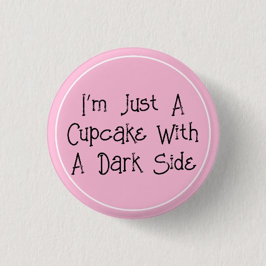 Dark Cupcake Pastel Gothic Ronde Button 3,2 Cm (Voorkant)