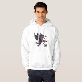 Dark Cupid Soccer Player - Anti-Valentine's Day Hoodie