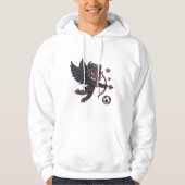 Dark Cupid Soccer Player - Anti-Valentine's Day Hoodie (Voorkant)