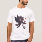Dark Cupid Soccer Player - Anti-Valentine's Day T-shirt (Voorkant)