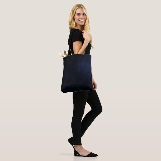Dark Customizable Background - Blue Tote Bag (Op model)