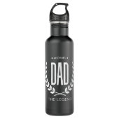 Dark Dad De legende Vaderdag gepersonaliseerd Waterfles (Voorkant)