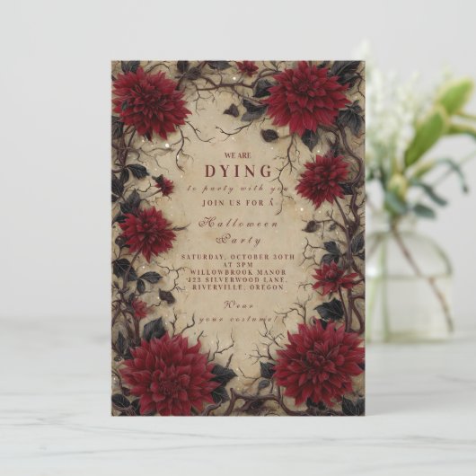 Dark Dahlia Haunted Gathering Kaart (Staand voorkant)