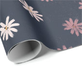 Dark Daisy Spring Gift Wrap Cadeaupapier (Rol Hoek)