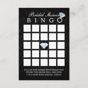 Dark Damask Diamond Vrijgezellenfeest Bingo Cards Kaart