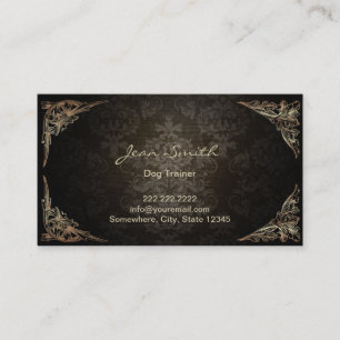 Dark Damask Dog-training Visitekaartje