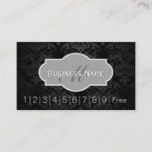  Dark Damask Hair Salon Loyalty Punch Kaart (Voorkant)