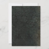 Dark Damask Halloween Uitnodiging (Achterkant)